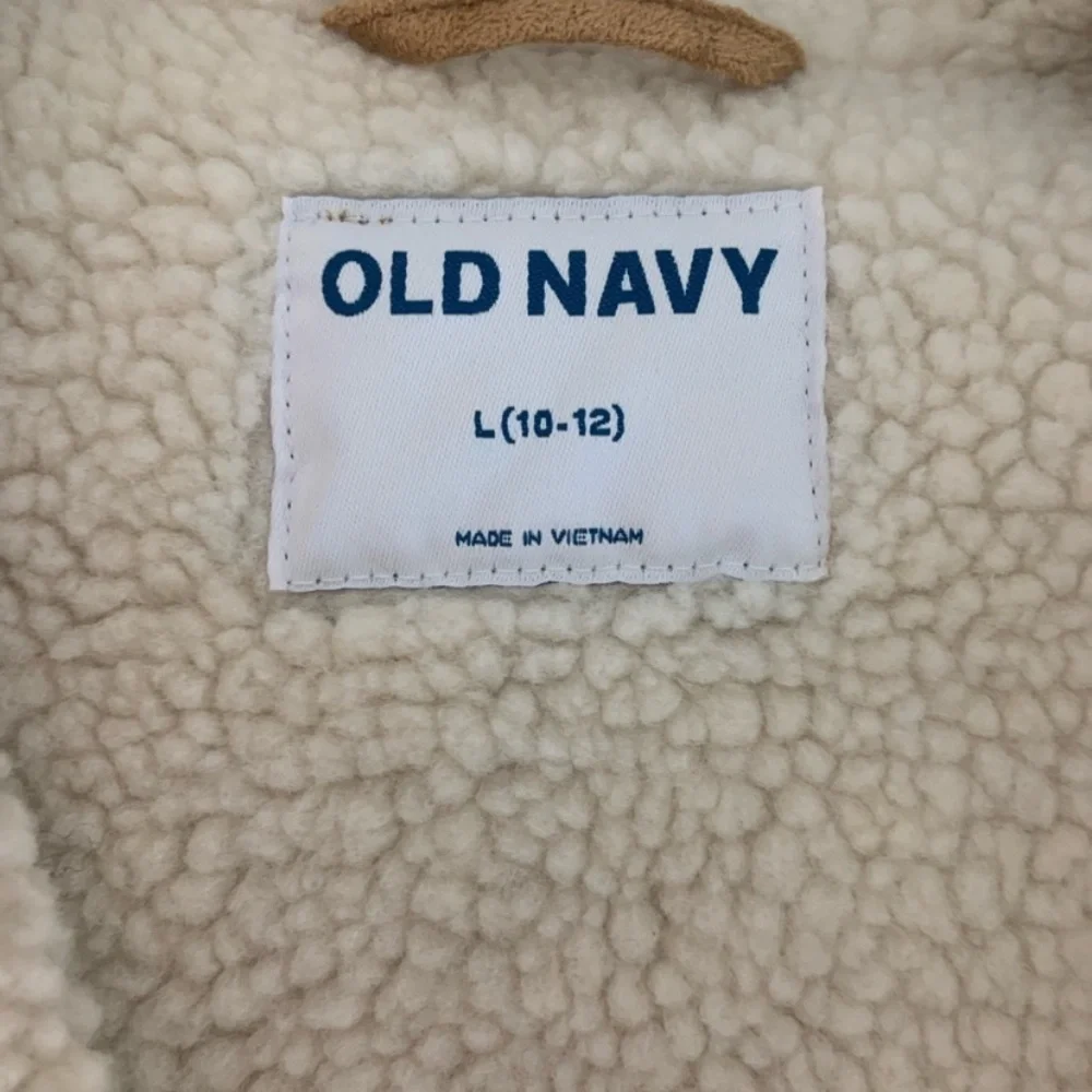 Old Navy Girls Tan Sherpa Coat